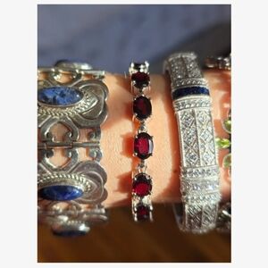 Red Gemstone Tennis Bracelet